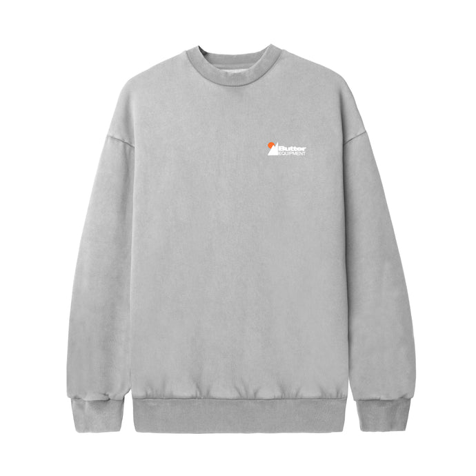 Butter Goods - Distressed Pigment Dye Crewneck (Cement)