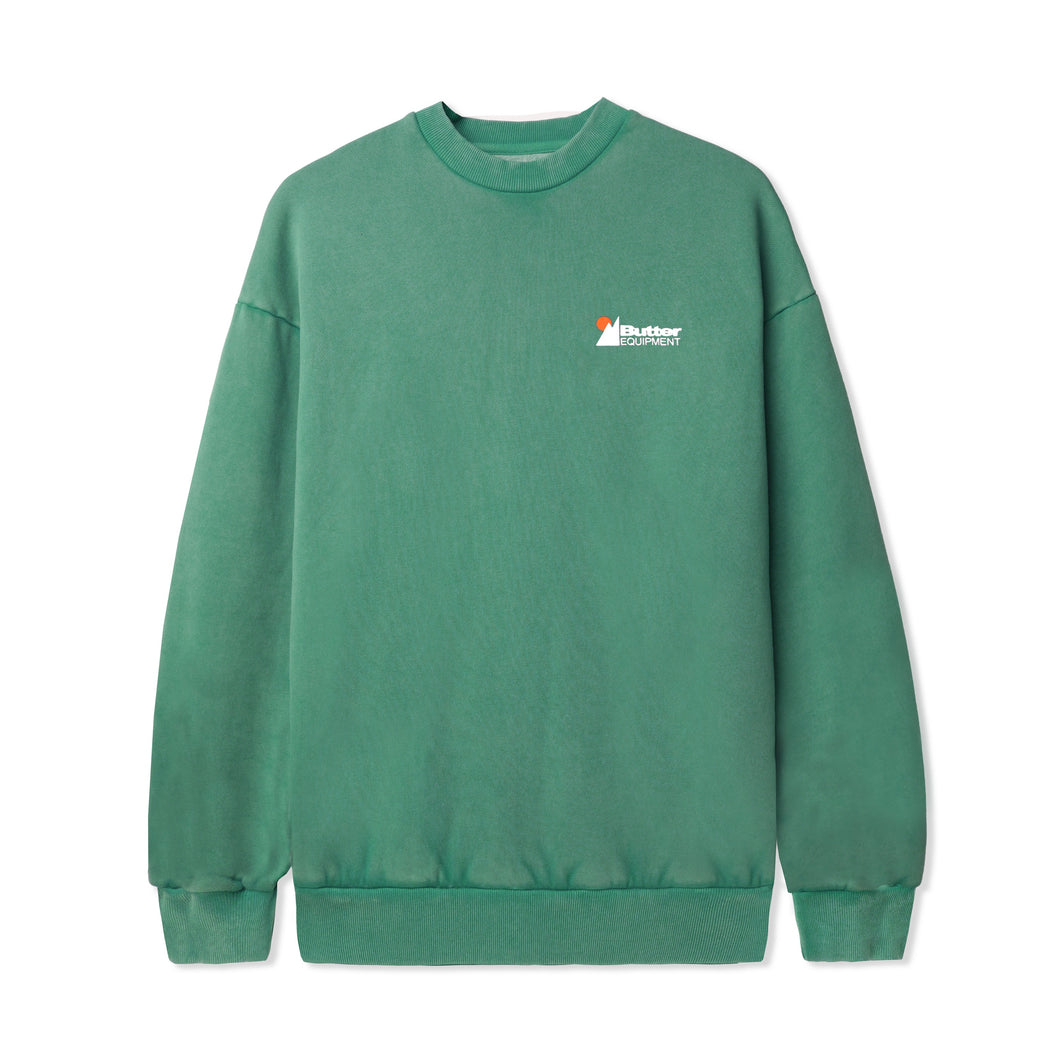 Butter Goods - Distressed Pigment Dye Crewneck (Meadow) | stebra skateshop  Sudadera pesada ButterGoods 