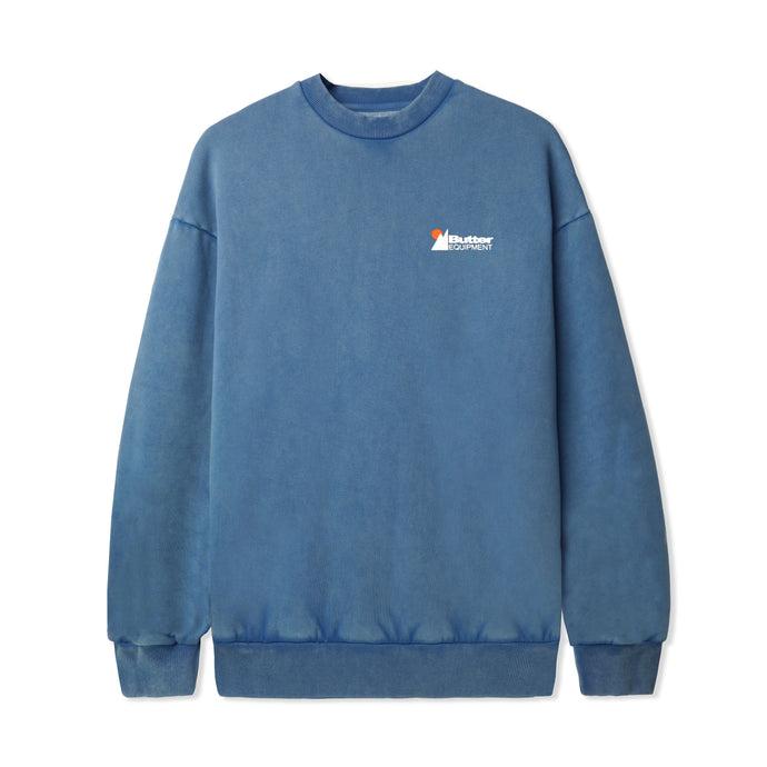 Butter Goods - Distressed Pigment Dye Crewneck (Pacific) | stebra skateshop sudadera ButterGoods 