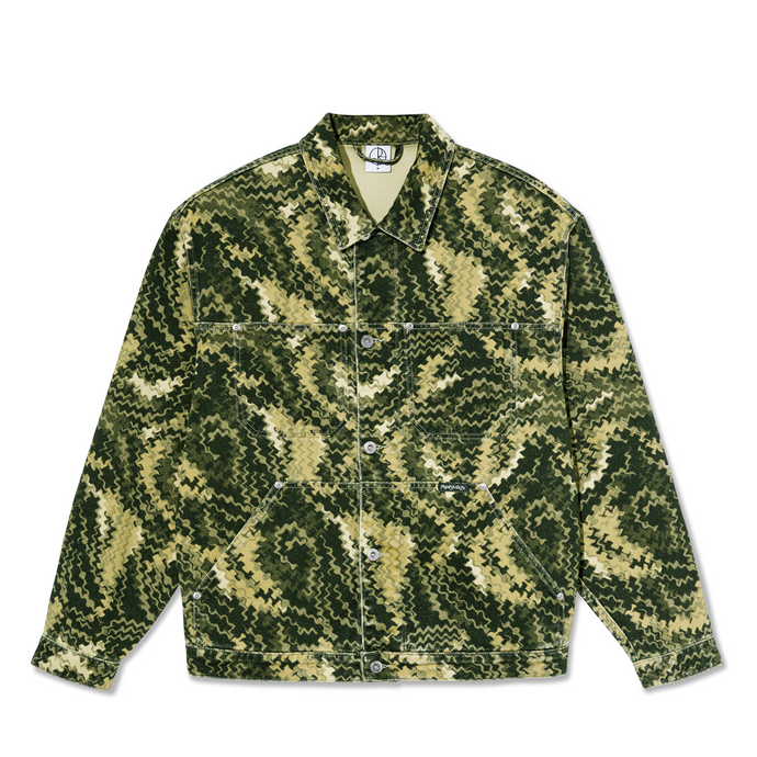 Polar Skate Co - Patrick Denim Jacket (Camo/Green) | stebra skateshop chaqueta vaquero 