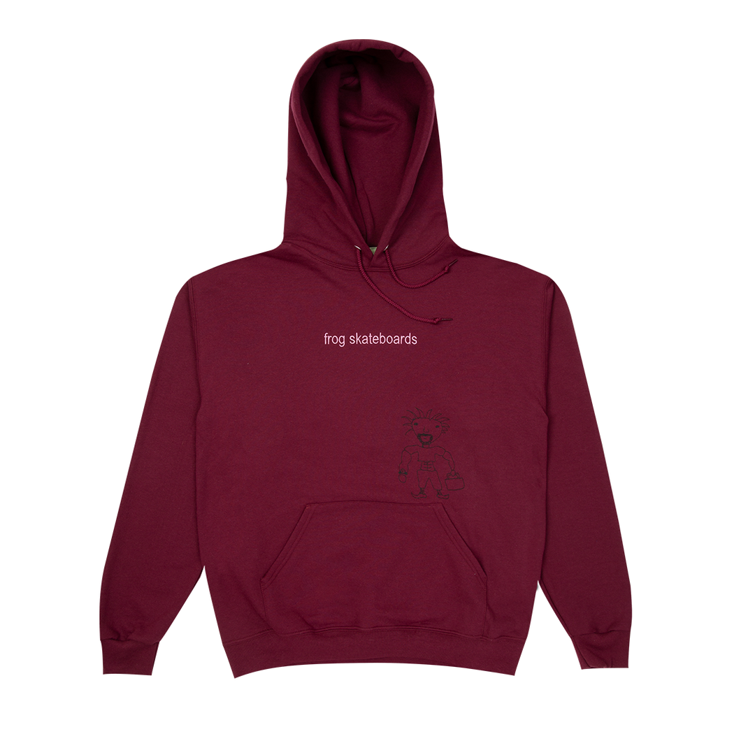 Frog Skateboards - Shredded Business Hoodie (Maroon) sudadera con capucha stebra skateshop Lloret de Mar Girona barcelona 