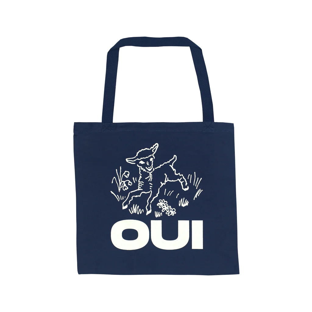 Quasi Skateboards - OUI Tote Bag (Navy)| stebra skateshop bolso skate hockey polar skate co buttergoods Lloret de Mar Girona barcelona 