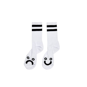 Polar Skate Co - Happy Sad Socks (White)