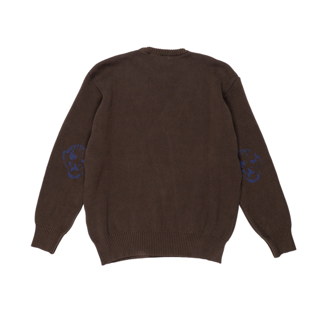 Dancer - Elbow Logo Crew Knit (Brown)